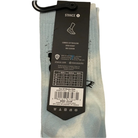 Stance Where The Wild Things Are Crew Socks Kids Large 3-5.5, NWT - Picture 7 of 8